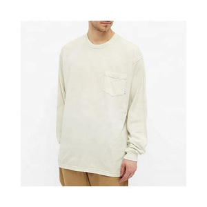 T-shirt vintage pour homme, coupe ample et oversize, en coton, style streetwear, manches longues, décontracté, pour tous les jours. - Product Image 6