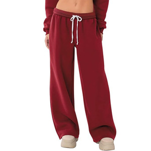Pantalon de jogging décontracté vintage pour femme, coupe droite classique, taille ajustable, 100 % coton, séchage rapide, chevilles resserrées, idéal pour l'été - Product Image 1