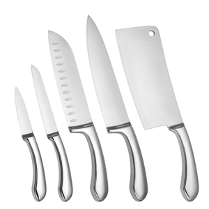 5PCS Full Stainless Steel Hollow Handle Kitchen <b>Knives</b> <b>Set</b> <b>Sharp</b> Chef Cleaver Santoku Utility Paring <b>Knife</b> Kitchen DIY OEM ODM - Product Image 1
