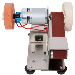 Affûteur de couteaux électrique à vitesse réglable, mini ponceuse à bande 7 vitesses pour la fabrication de couteaux, accessoires d'outils électriques, bande abrasive électrique - Product Image 2