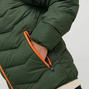 2026 New Arrival Men's Custom Designed Puffer <b>Jacket</b> High Quality <b>Waterproof</b> Material Long Casual Zipper Breathable Reversible - Product Image 4