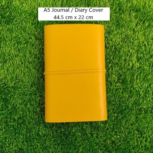Porte-cartes en cuir jaune de qualité supérieure, portefeuille personnalisable, journal en cuir à grain horizontal, couvertures de carnet de planification en cuir - Product Image 2