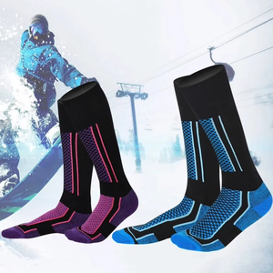 <b>Knee</b> <b>High</b> Running <b>Socks</b> Breathable Knitted Geometric Pattern Black Gray for Adults Summer Sports Wear - Product Image 6