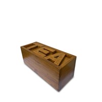 Boîte de rangement pour épices de cuisine minimaliste en bois d'albizia, boîte à thé multifonctionnelle artisanale, qualité alimentaire, écologique, rectangulaire, avec couvercle rabattable