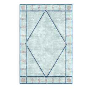 Alfombra Moderna Hecha a Mano de Lana, Alfombra de Lujo con Mechones Hechos a Mano en Color Marfil con Forma Orgánica Irregular, Lavable - Product Image 3