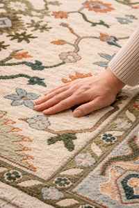 Tapis d'intérieur moderne de style persan en laine/soie, antidérapant, adapté aux animaux domestiques, 1 pièce, décoration de salon |   Décoration d'intérieur à motifs abstraits - Product Image 3