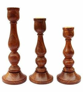 Natural Finish Wooden <b>Candle</b> Stand Wooden <b>Candle</b> Holder for Festival Decoration Luxury Rustic Wooden <b>Candle</b> Holder <b>Set</b> - Product Image 3