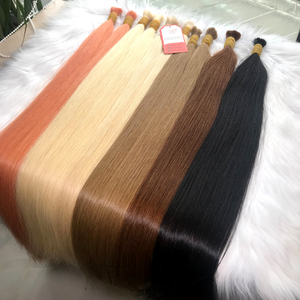 Prix de gros d'usine Extensions de cheveux vierges en vrac avec plus de 70 couleurs variées Sans fibres synthétiques - Product Image 6