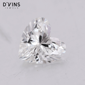 D'vins Jewels Diamant de laboratoire en forme de cœur, couleur D E F G H, clarté VVS VS, 3EX HPHT, cultivé à Surat, pour la fabrication de bijoux - Product Image 2