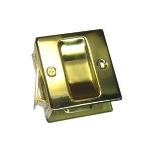 Solid Brass Modern Pocket Door Pull for Bedroom & Kitchen Use - Product Image 1