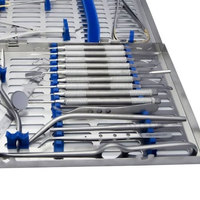 Kit chirurgical d'implants dentaires et d'orthodontie Azicon : Set d'outils en acier inoxydable (scalers, curettes, pinces, élévateurs) – Édition Extra