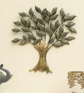 Decoración de Pared de Metal Dorado de Lujo, Escultura de Pared de Hojas Hecha a Mano para Sala de Estar, Dormitorio, Pasillo y Oficina - Product Image 2
