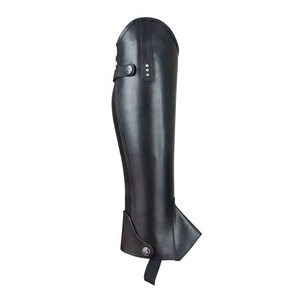 High Quality Leather Horse Riding <b>Chaps</b> Adjustable Equestrian <b>Half</b> <b>Chaps</b> Professional Outdoor Horseback Riding Leg Guards - Product Image 4