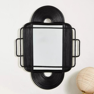 Rattan <b>make</b> <b>up</b> mirror <b>vanity</b> bathroom essentials producer direct cost hand-made cane mirrors - Product Image 1