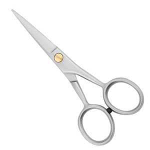 High Quality Barber <b>Beard</b> <b>Scissors</b> Personal Care Home And Salon Use Men's Mustache <b>Scissors</b> With Adjustable Finger Rest - Product Image 2