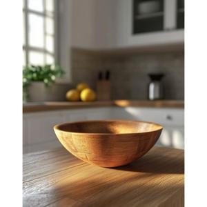 Bol de service en bois design moderne pour un service de buffet élégant et une expérience culinaire à domicile - Product Image 2