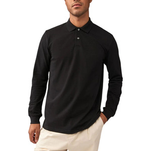 Polo en coton à manches longues pour homme, coupe classique, décontracté, pour le golf ou les affaires, personnalisable avec logo OEM, vente en gros - Product Image 2