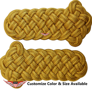 KEW Mylar Thread Customized <b>Braided</b> Shoulder Board Epaulettes Eco-Friendly Embroidered Costume <b>Accessory</b> Durable - Product Image 2