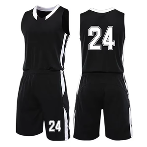 Uniforme de Baloncesto con Cuello Redondo, Nombre del Equipo, 100% Poliéster, Secado Rápido, Transpirable, Unisex, Color Negro, Servicio OEM 2026 - Product Image 1