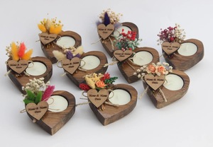 Wood <b>Tea</b> <b>Light</b> Holder Set Round Handmade Candle Holder for Home Decoration - Product Image 6