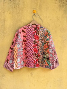 Chaqueta Tradicional Acolchada con Parches para Mujer, Cuello Mandarín, Manga Murciélago, Estilo Primavera, Bordado a Mano, Corta - Product Image 6