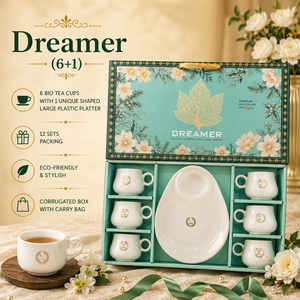 Luxury Floral Tea Cup Gift <b>Set</b> 2 Ceramic Screen Printed Snack Platters Boxed <b>Beverage</b> Tableware Carry Bag Mother's Day New Year - Product Image 3