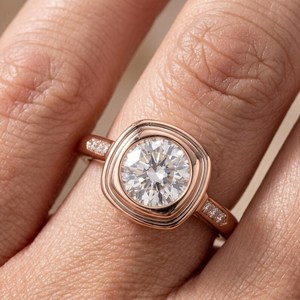 Vintage Style 2.00CT Round Cut Diamond <b>Signet</b> <b>Ring</b> <b>For</b> <b>Women</b> Lab Grown 10K Rose Gold Fine Special Gift <b>for</b> Partner - Product Image 4