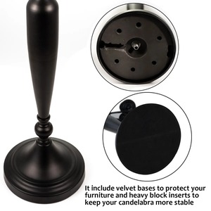 Factory Direct <b>Black</b> Aluminum 5 Arms <b>Candelabra</b> Candle Holder for Wedding Event Decoration Wholesale Export At Cheapest Prices - Product Image 6