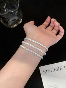 Bracelet tennis en diamant de laboratoire, taille ronde, plaqué or 10K/18K, certifié IGI, style hip-hop, unisexe, cadeau de mariage, bijoux - Product Image 4
