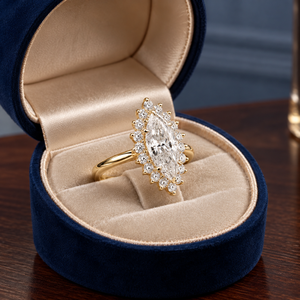 Anillo de Compromiso para Mujer con Diamante Cultivado en Laboratorio, Corte Marquesa, Oro de 9 Quilates, Certificado IGI, Diamante Blanco de 3 Quilates, Moderno |   Joyería Fina al por Mayor - Product Image 3