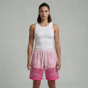 Sublimation Custom Polyester Fabric Gym Sports Shorts Double <b>Layer</b> Drawstring <b>Mid</b> Animal Texture Pattern Lightweight Mesh - Product Image 3