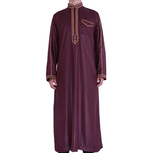 Últimos Thobes Elegantes de Algodón para Hombres Musulmanes, Jubba Turca, Jalabiya Marroquí para Oraciones, Thobes Transpirables para Caballeros, Gran Venta - Product Image 5