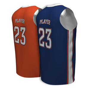 Camiseta sin mangas de baloncesto con logo personalizado para hombre, cuello en V, estampado sublimado 23, poliéster transpirable - Product Image 3