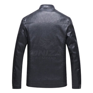 Classic <b>Men</b> <b>Canvas</b> Leather Winter <b>Jacket</b> Stand Designed for Fashion Durable Material Provides Warmth Comfort for Daily Wear - Product Image 2
