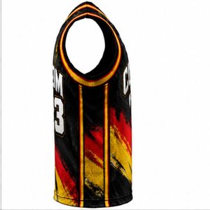 Camiseta de Baloncesto Negra para Hombre, con Estampado por Transferencia Térmica, Número 23 Personalizado, sin Mangas, Cuello Redondo, Secado Rápido, Malla Deportiva de Poliéster - Product Image 3