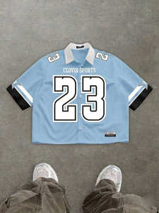 CLOVIX SPORTS เสื้อเชิ้ตแขนยาวผู้ชายสีพื้นสำหรับฤดูร้อน คอกลม สวมใส่สบาย ทรงหลวม ผ้าฝ้าย 100% เป็นมิตรกับสิ่งแวดล้อม ระบายอากาศได้ดี แห้งเร็ว - Product Image 3