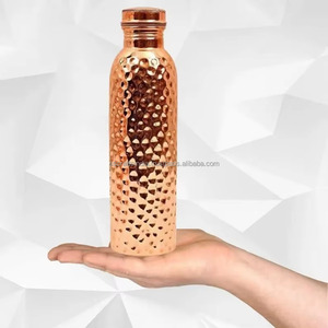 Bouteille d'eau en cuivre pur de haute qualité avec grande capacité, conception anti-fuite pour l'hydratation quotidienne, emballage personnalisé, prix d'usine - Product Image 1