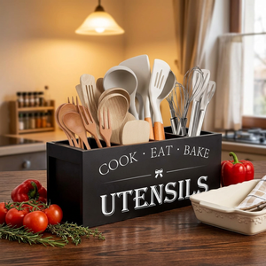 <b>Caddy</b> Holder For <b>Kitchen</b> Utensil Holder For Spoons & Spatula Accessories Holder For Restaurant Hotel Home Spatula Storage Rack - Product Image 3
