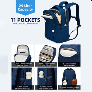 All Purpose Backpack Lightweight With Water Bottle Pocket Spacious Travel Comfortable Shoulder Straps For Daily Use And School - Product Image 5