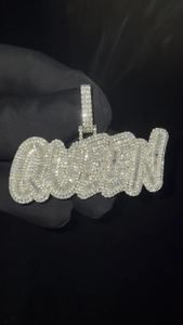 จี้เพชรโมอิสซาไนต์ VVS สั่งทำตัวอักษรได้ เงินแท้ 925 สไตล์ฮิปฮอปสุดหรู ประดับเพชรแบบ Iced Jewelry รับรองโดย GCI & IDGL พร้อมจี้ตัวอักษร - Product Image 4