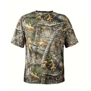 เสื้อยืดลายพรางระบายอากาศสำหรับล่าสัตว์ฤดูร้อน เสื้อยืดลายพรางป่าไม้ แขนสั้น แห้งเร็ว สำหรับผู้ชาย - Product Image 5