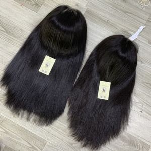 วิกผมชาวสวิสสีดำธรรมชาติจากผมจริงเวียดนามแบบเส้นผมจริงจากเวียดนามขนาด2x6และ5x5 HD - Product Image 4