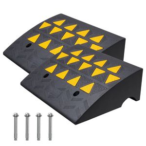 Rampe per Soglie in Gomma Rinforzata da 15 T (33069 libbre) - Confezione da 2, Altezza 6 Pollici, per Vialetti e Carreggiate, con Griglia Stabile - Product Image 4