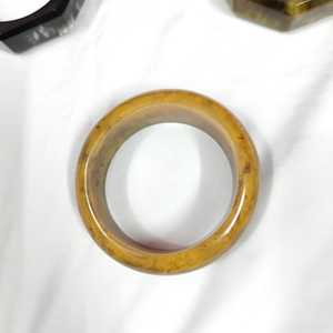 Brazalete Clásico de Cuerno con Patrón de Ágata, Joyería de Moda Unisex, Forma Redonda, Color Sólido, Material Natural - Product Image 2
