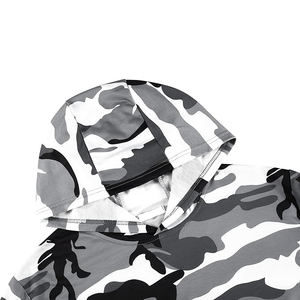 Sweat à capuche camouflage pour homme en mélange coton-polyester, motif nature, capuche à cordon de serrage, poche kangourou - Product Image 2