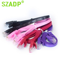 Konektivitas Internet Kecepatan Tinggi Kabel Flat Patch Ethernet Ribbon Cat6 RJ45