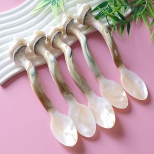 Mini-cuillères de dégustation en nacre, fournisseur vietnamien, cuillères à caviar en coquille marine naturelle - Product Image 3