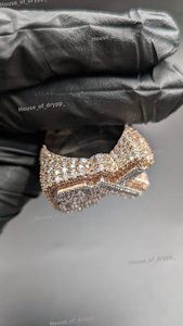 Anillo de Diamante Moissanite VVS Chapado en Rodio, Corte Baguette y Redondo, Estilo Hiphop, Joyería Unisex, Anillo para Uso Diario - Product Image 3
