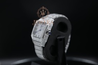 Montre de luxe en acier inoxydable de haute qualité avec mouvement mécanique, style hip-hop, cadeaux de fiançailles, directement de l'usine