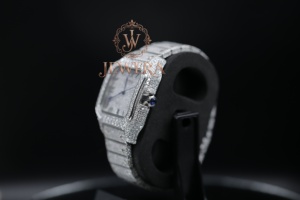 Montre de luxe en acier inoxydable et moissanite, directement de l'usine, idéale pour les cadeaux de fiançailles, les cadeaux d'entreprise et les passionnés de mode - Product Image 2